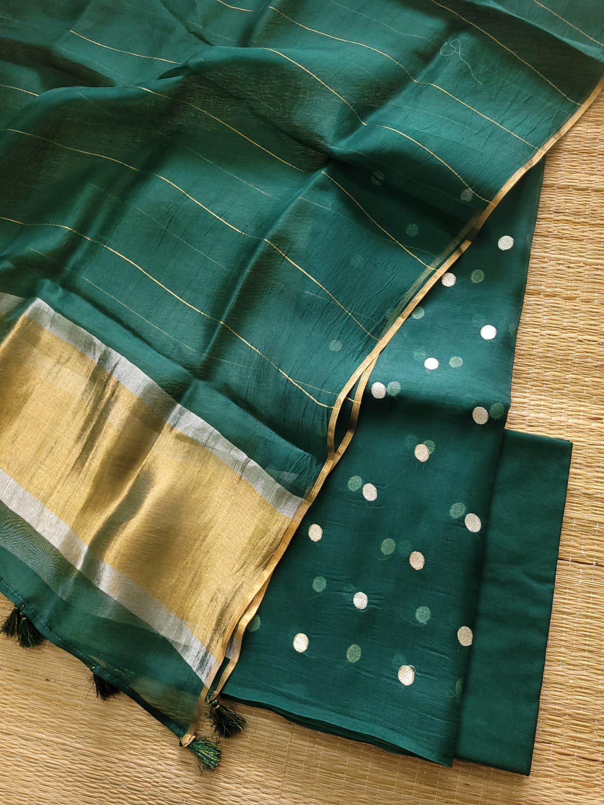 EXCLUSIVE BANARASI PURE ORGANZA SILK SUIT SET