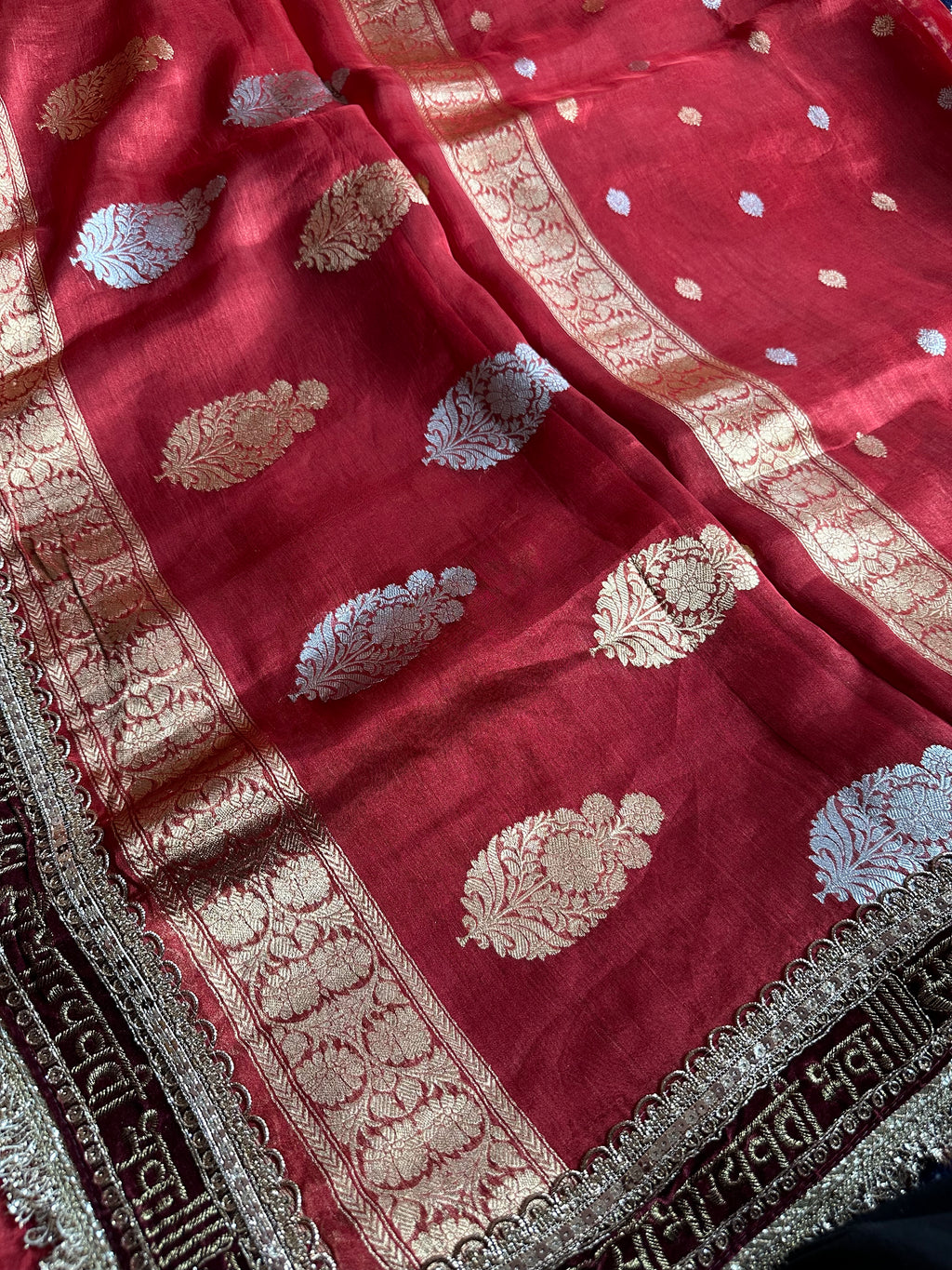 Pure Tissue Silk Saree With Kaduwa Booti
