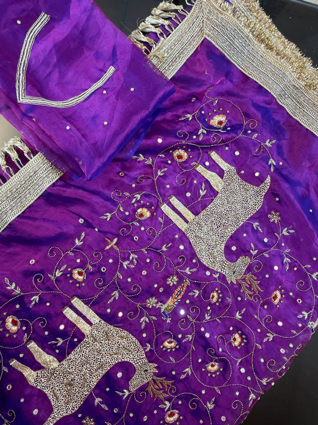Jamuni Jadoo - Pure Tissue Silk Saree With Hand Embroidery