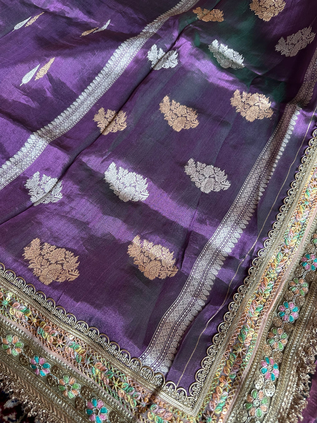 Pure Tissue Silk Saree With Kaduwa Booti