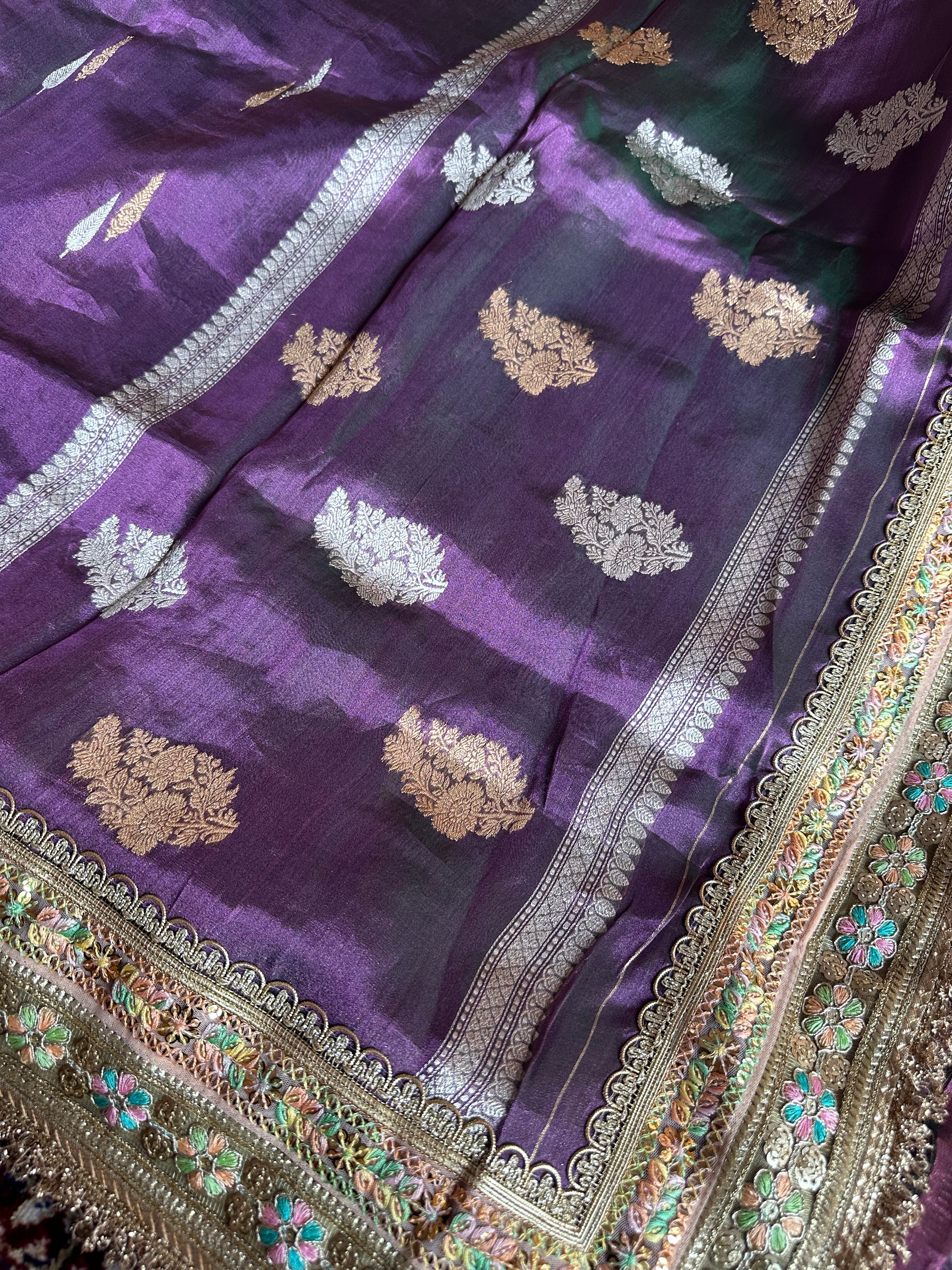 Pure Tissue Silk Saree With Kaduwa Booti