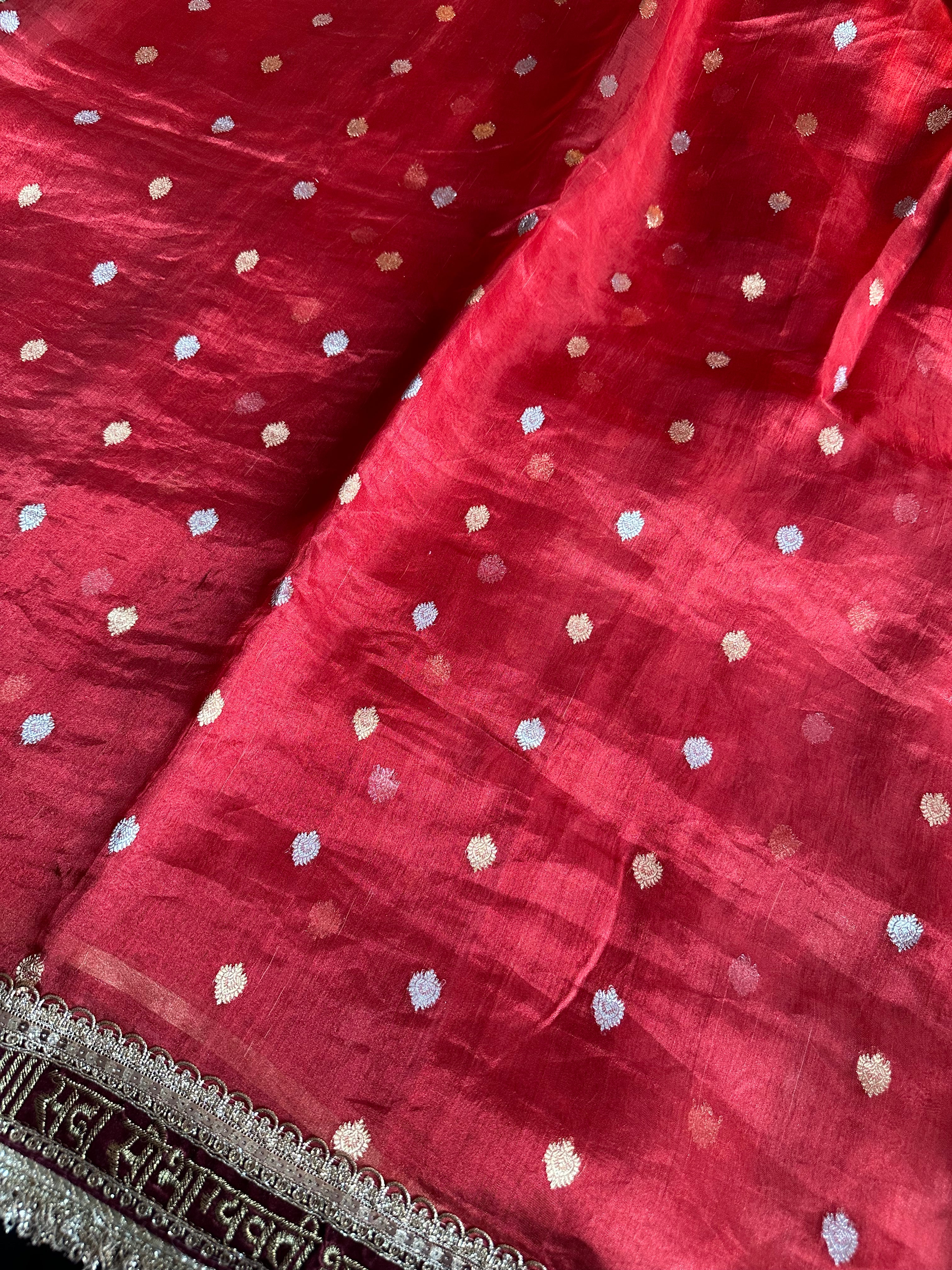 Pure Tissue Silk Saree With Kaduwa Booti