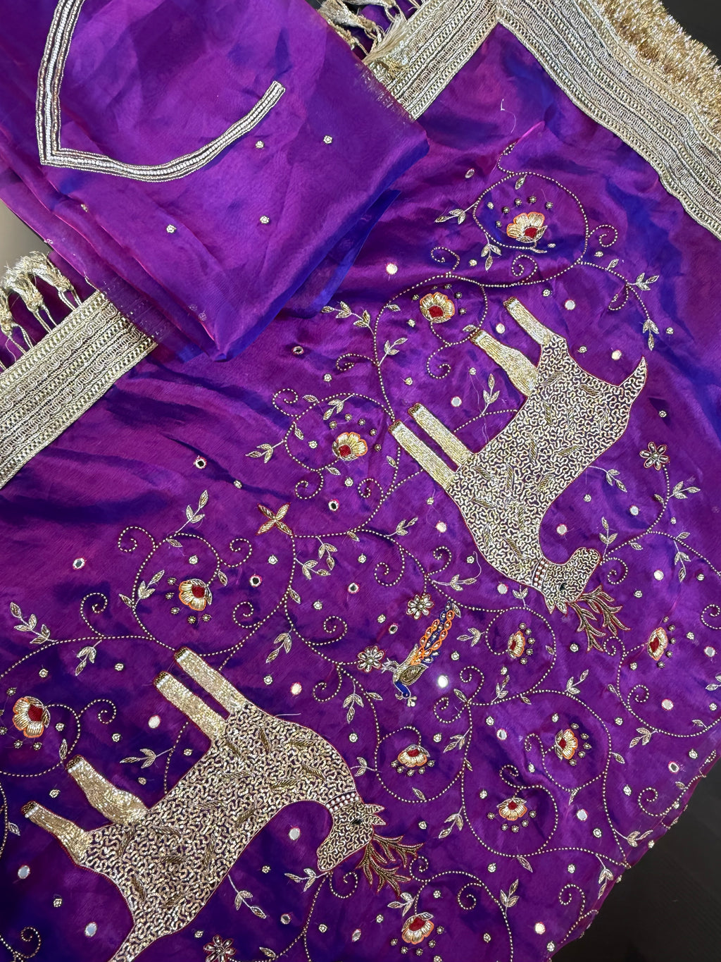 Jamuni Jadoo - Pure Tissue Silk Saree With Hand Embroidery