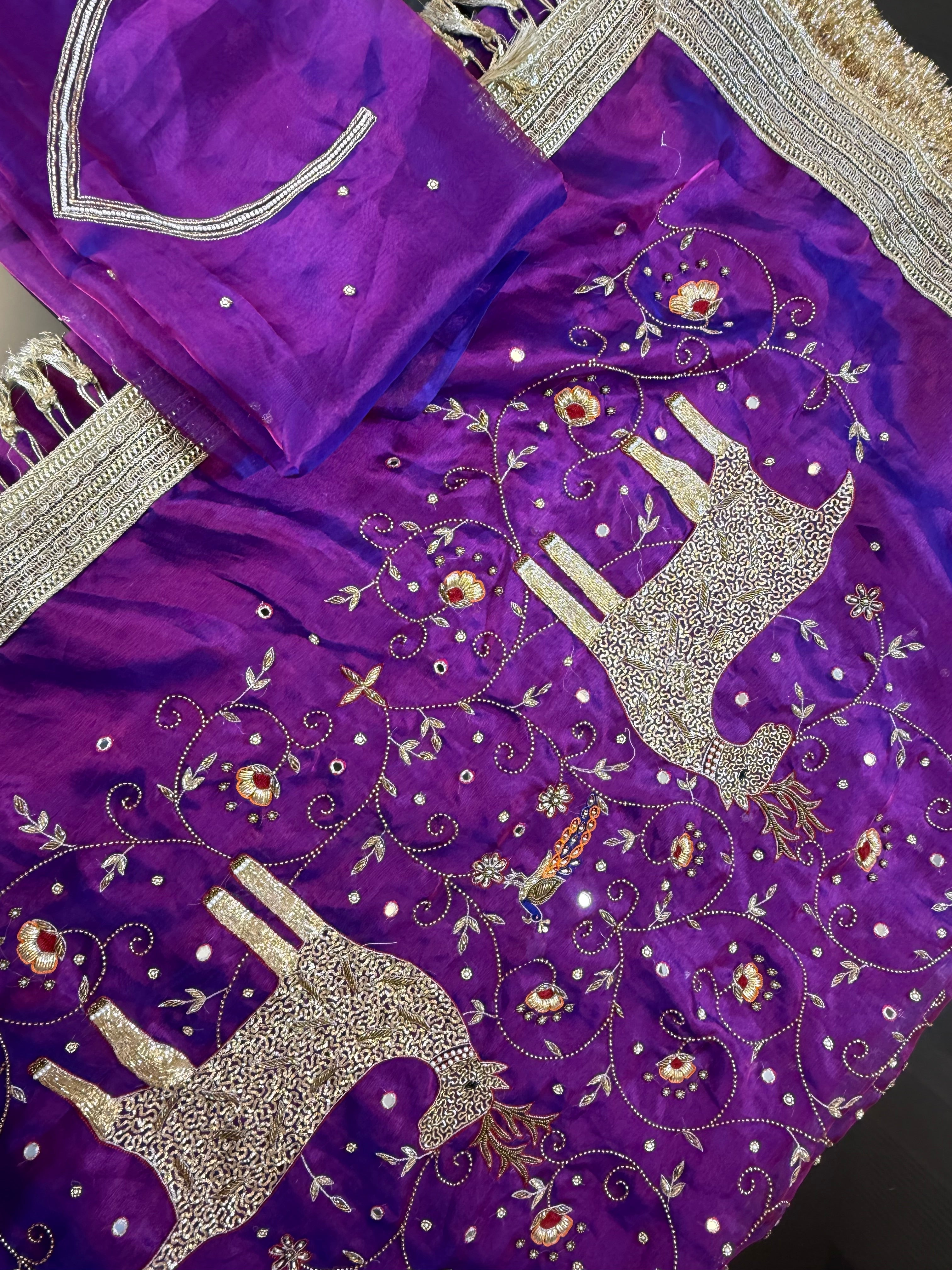 Jamuni Jadoo - Pure Tissue Silk Saree With Hand Embroidery