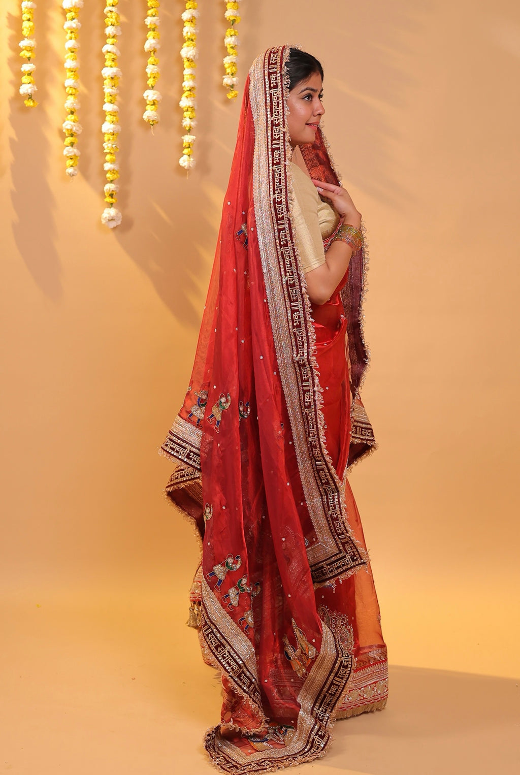 Bridal Dupatta - With Hand Embroidery