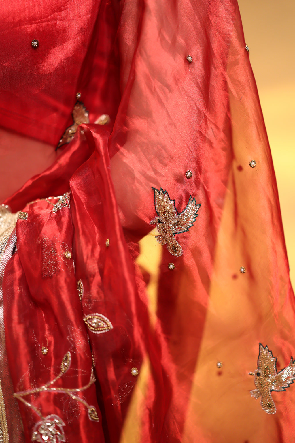 HUMSAFAR - Pure Tissue Silk Saree With Hand Embroidery