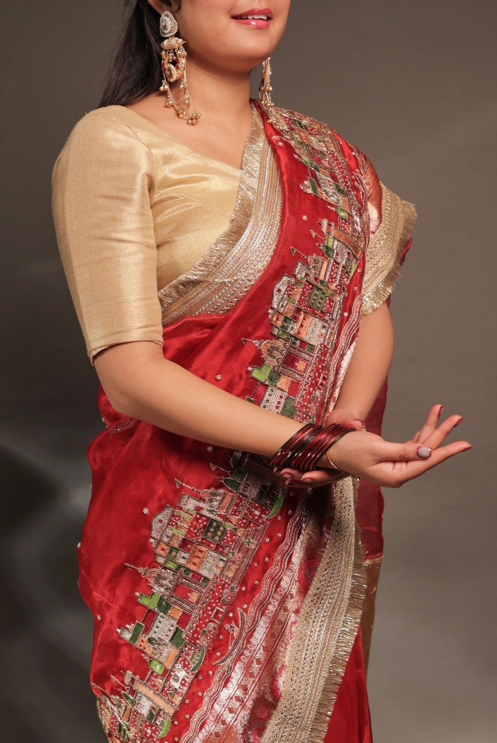 Piya From Banaras - Pure Tissue Silk Saree With Hand Embroidery