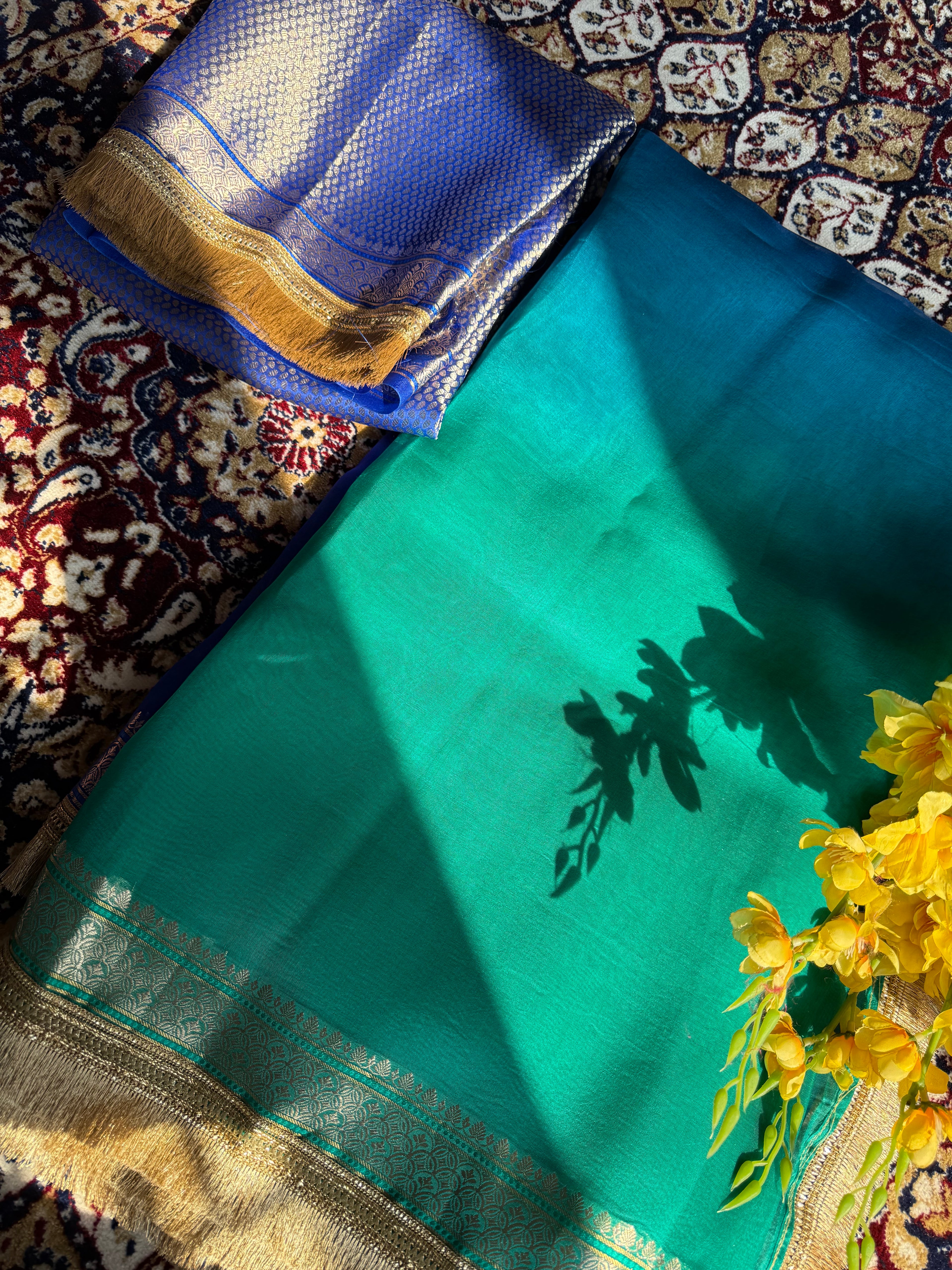 Chaandni — Pure Banarasi Organza Silk Saree in Ombré Shade