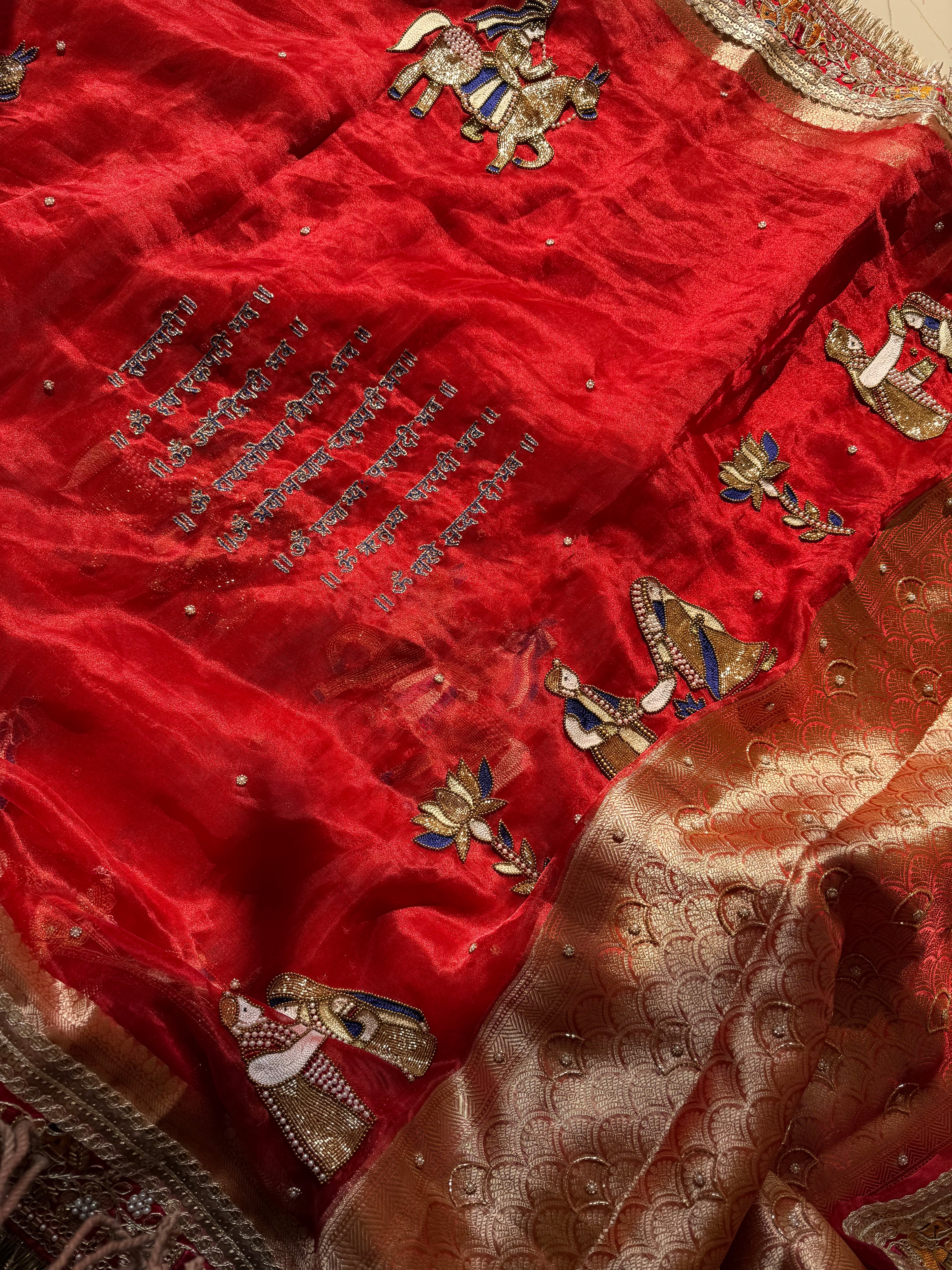 Saat Vachan Waali Saree - Pure Tissue Silk Saree With Hand Embroidery