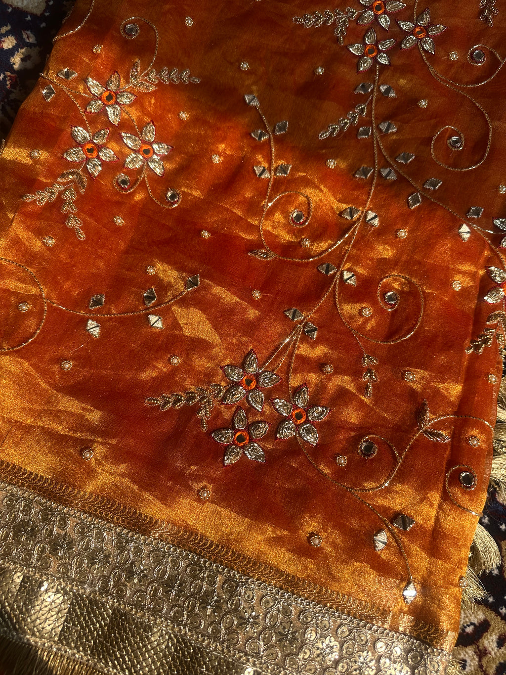 Sa’iba - Pure Tissue Silk Saree With Hand Embroidery