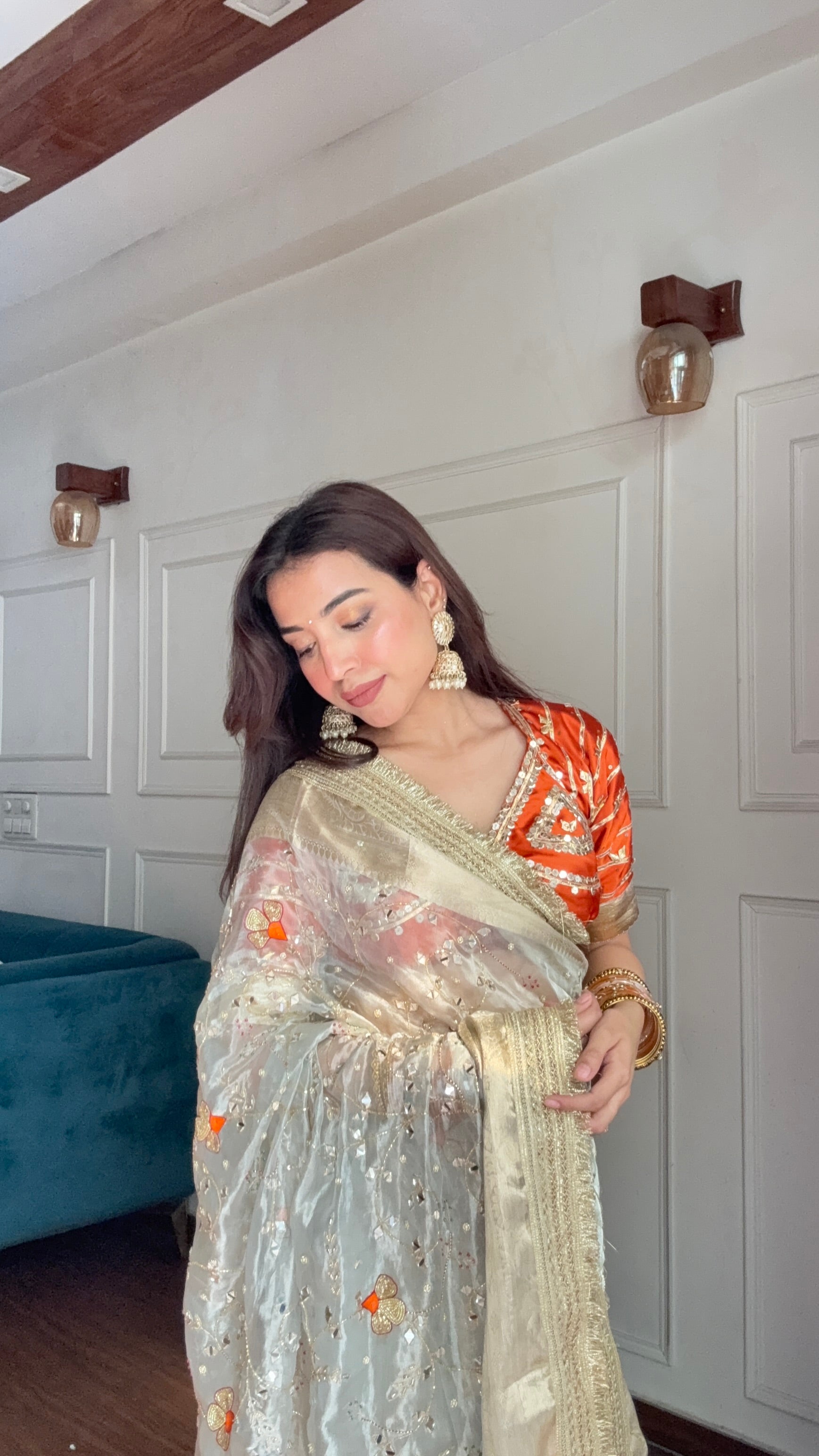 Sonam Choice - Pure Gold Tissue Silk Banarasi Saree