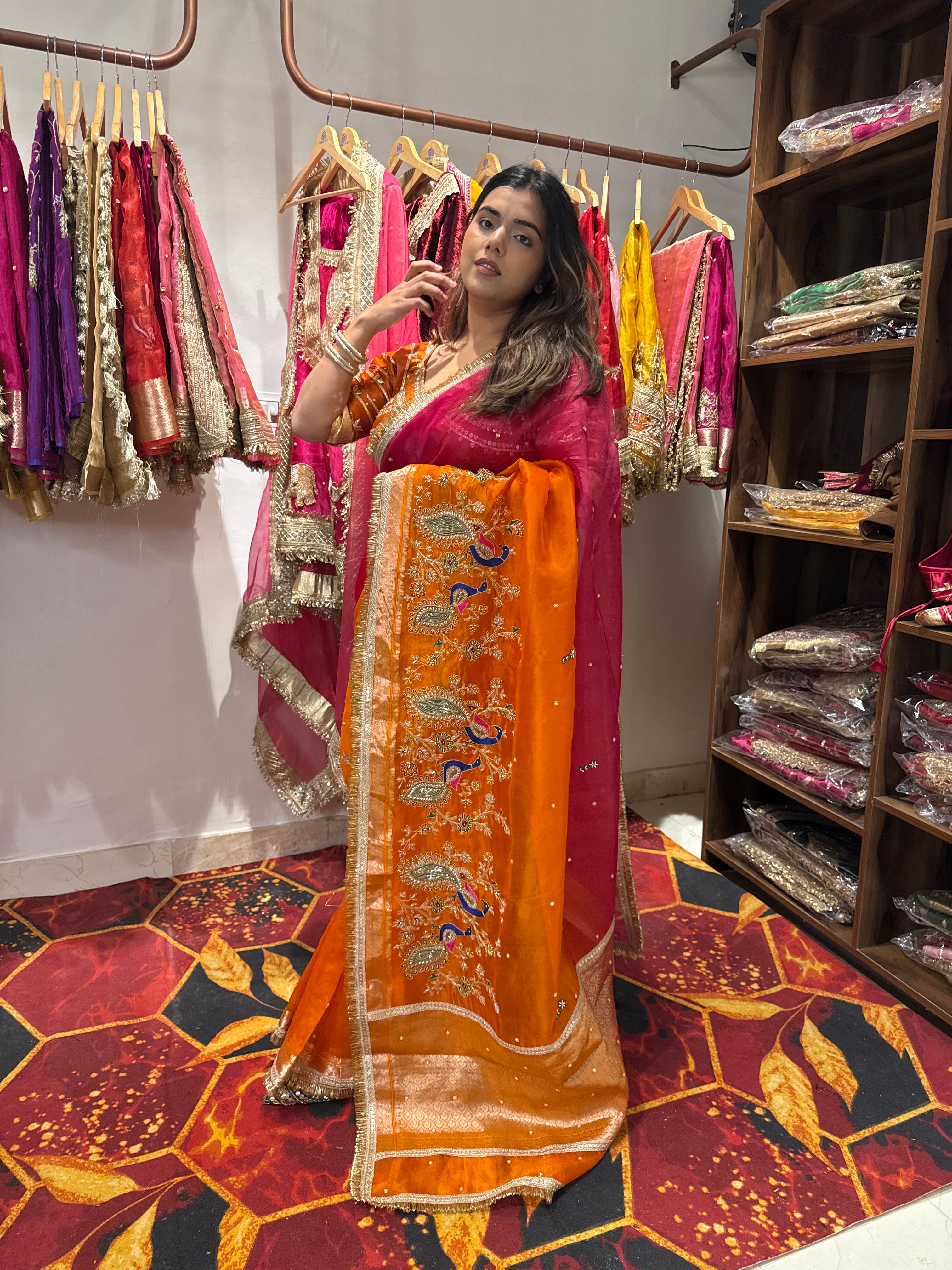 Bestseller - Pure Organza Silk Saree Without Aangi Blouse