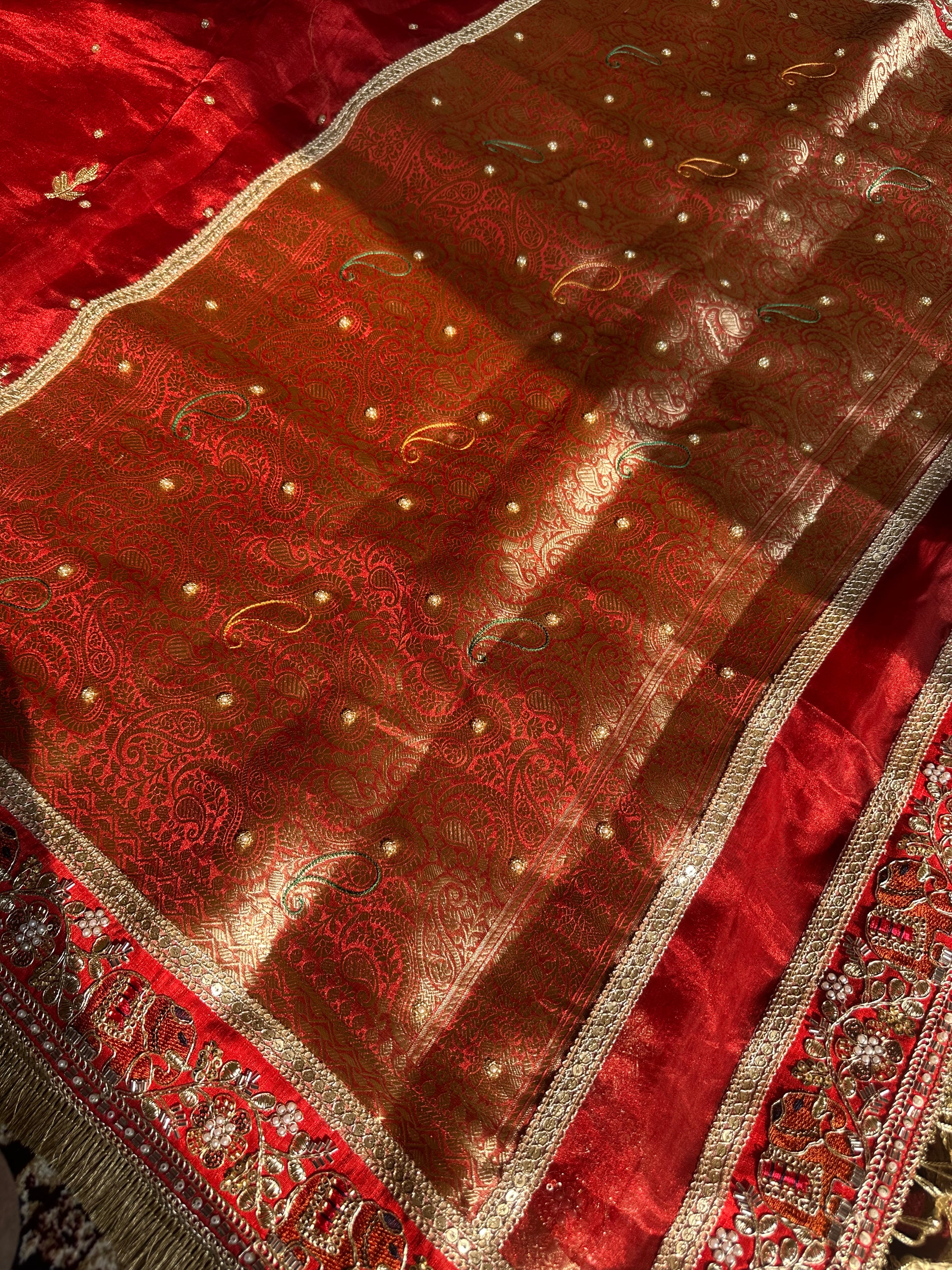 Pure Tissue Silk Saree With Hand Embroidery