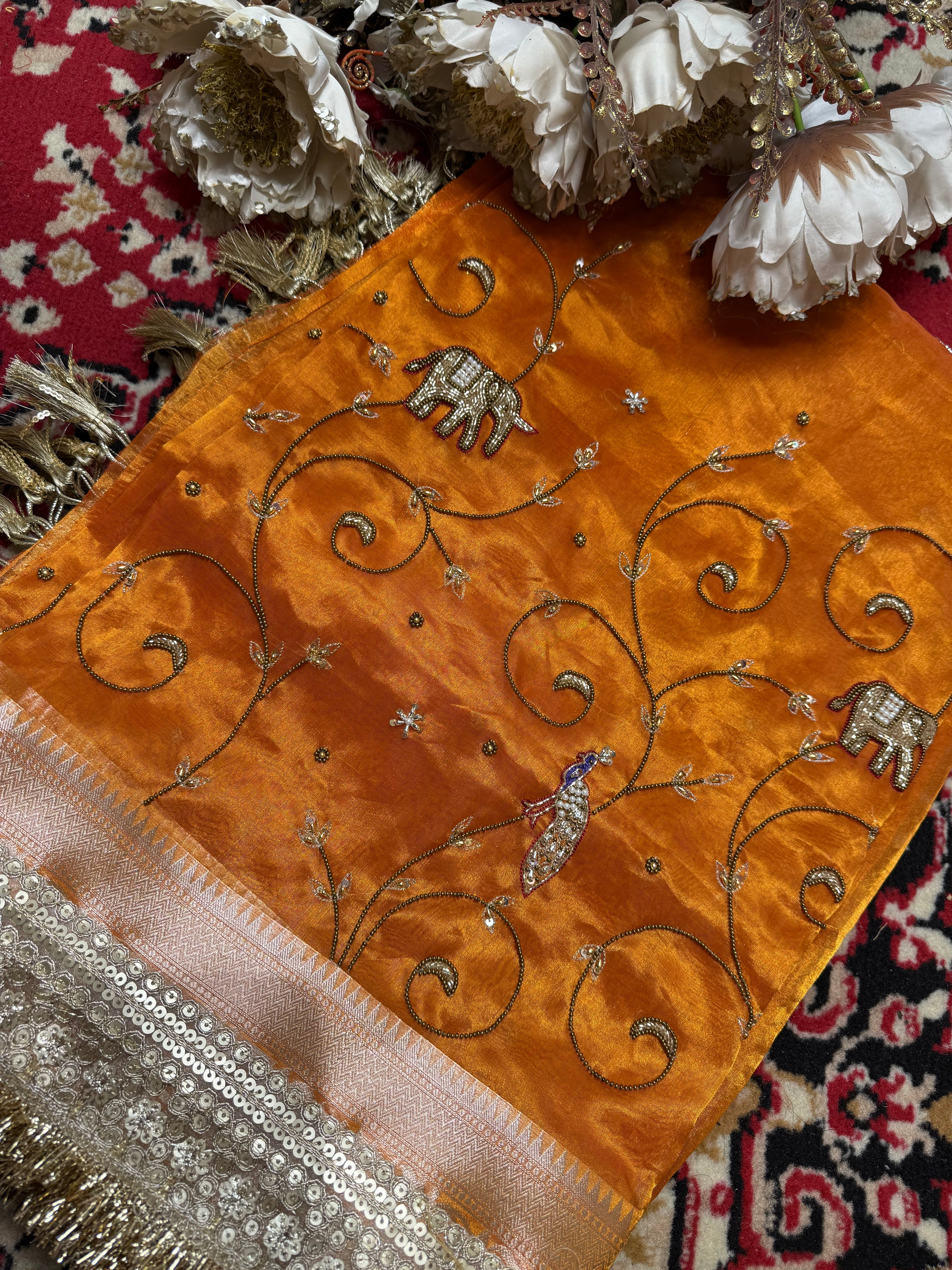 Sagan Waali Saree - Pure Tissue Silk Saree