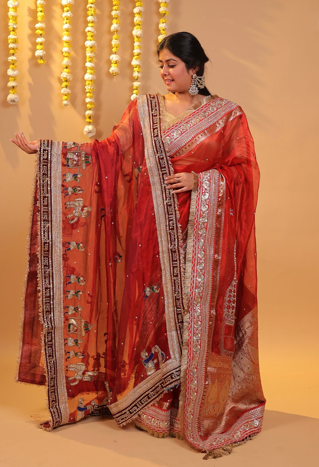 Bridal Dupatta - With Hand Embroidery