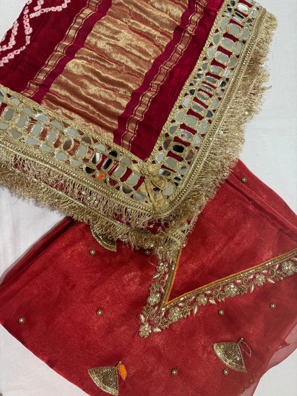 Banarasi Ghat Goes Sindoori Suit Set