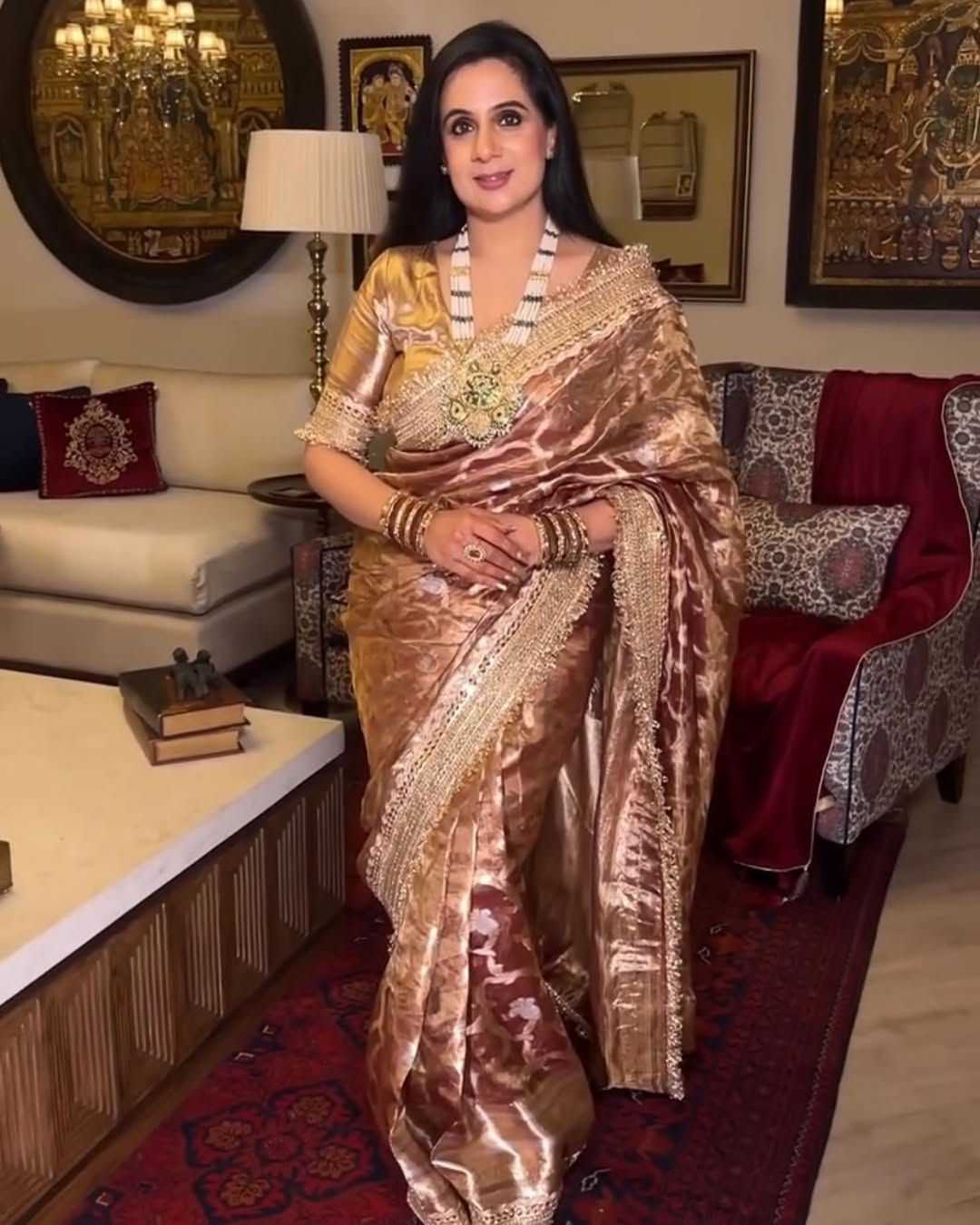 Parul Garg Special - Pure Jangla Tissue Silk Saree