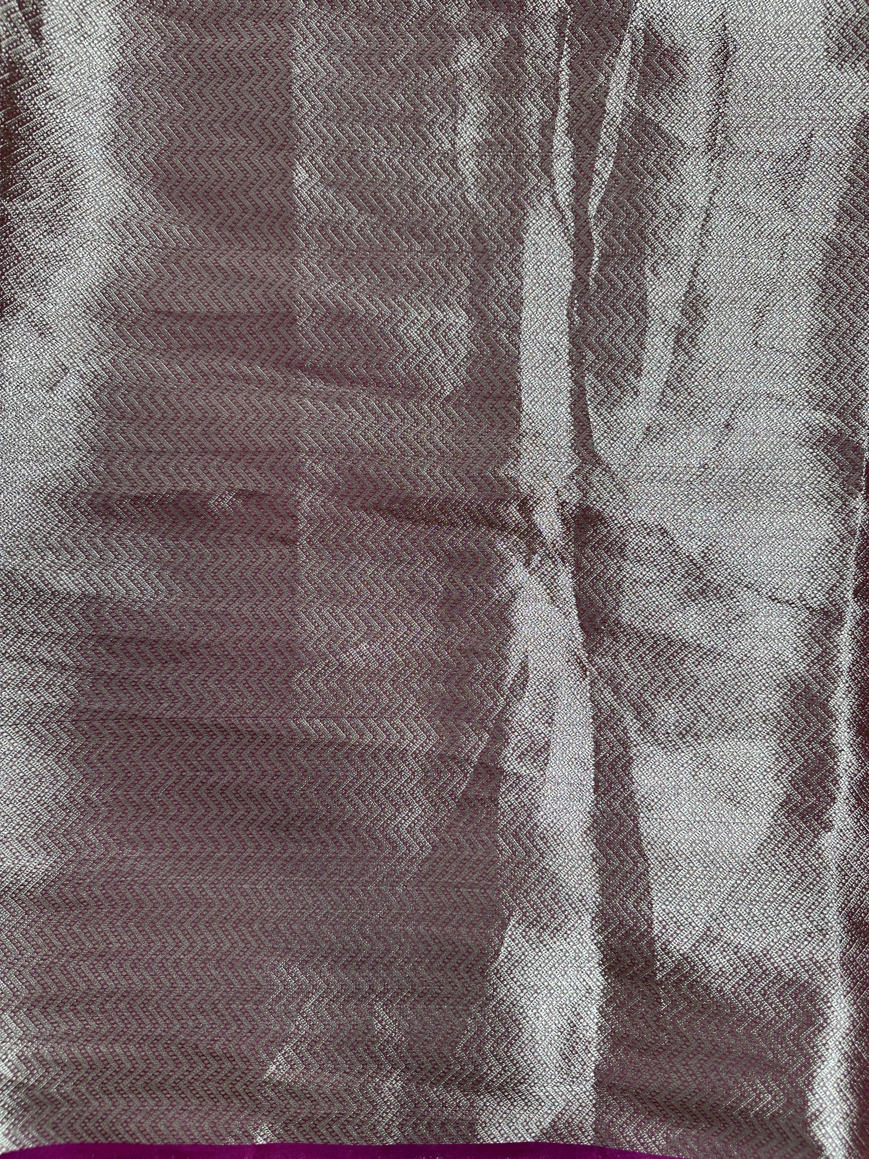 Pure Tissue Silk Saree With Hand Embroidery