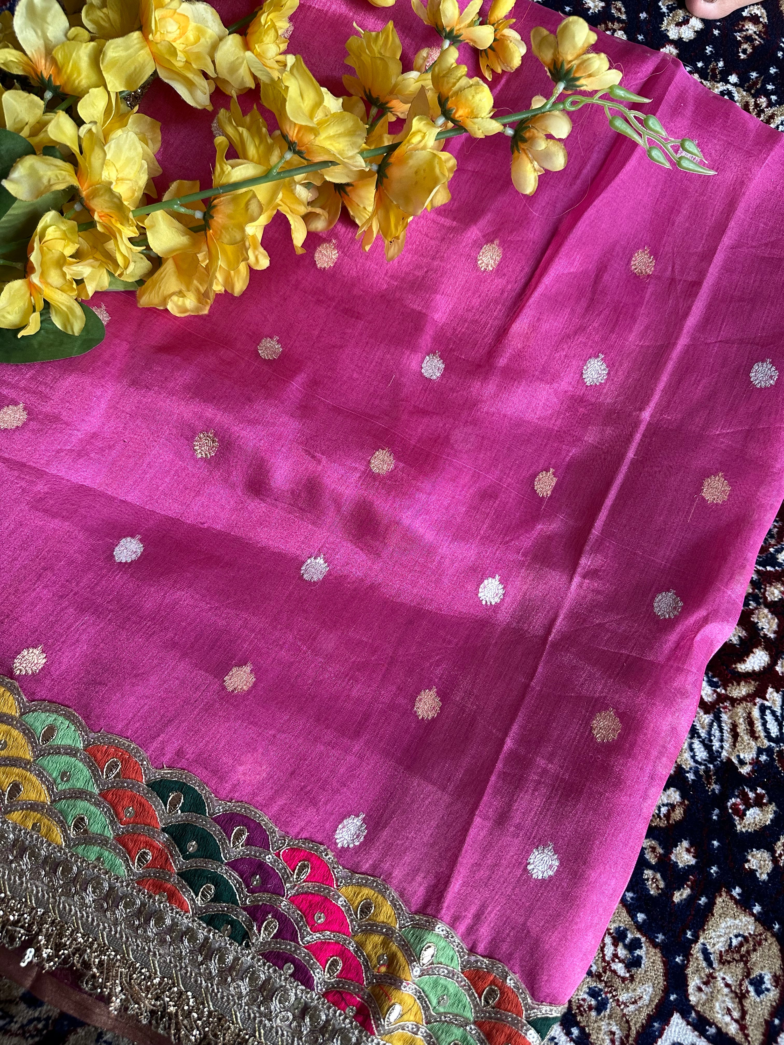 Pure Tissue Silk Saree With Kaduwa Booti