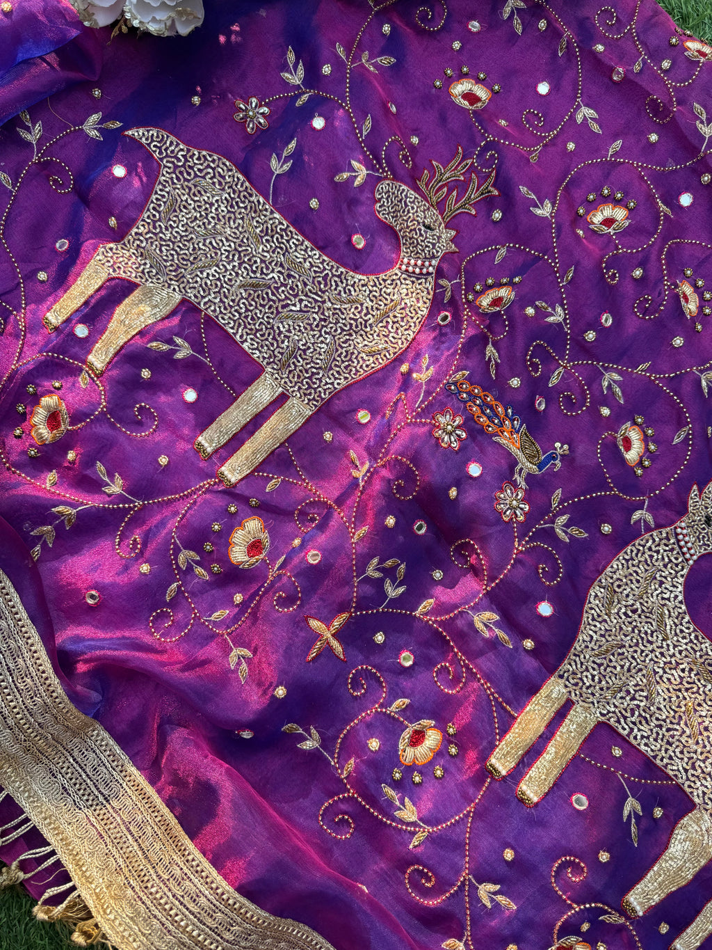 Jamuni Jadoo - Pure Tissue Silk Saree With Hand Embroidery