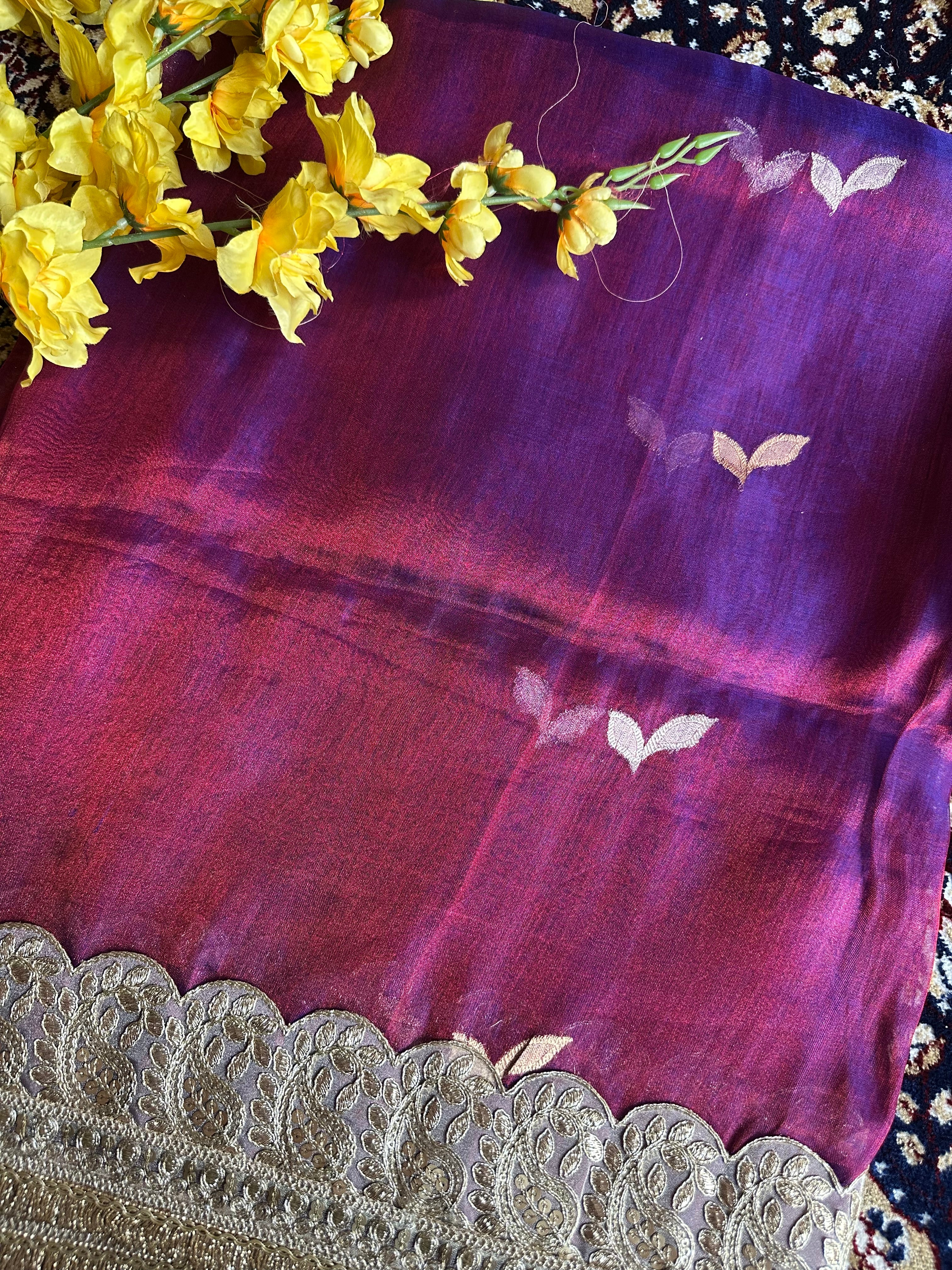 Pure Tissue Silk Saree With Kaduwa Booti