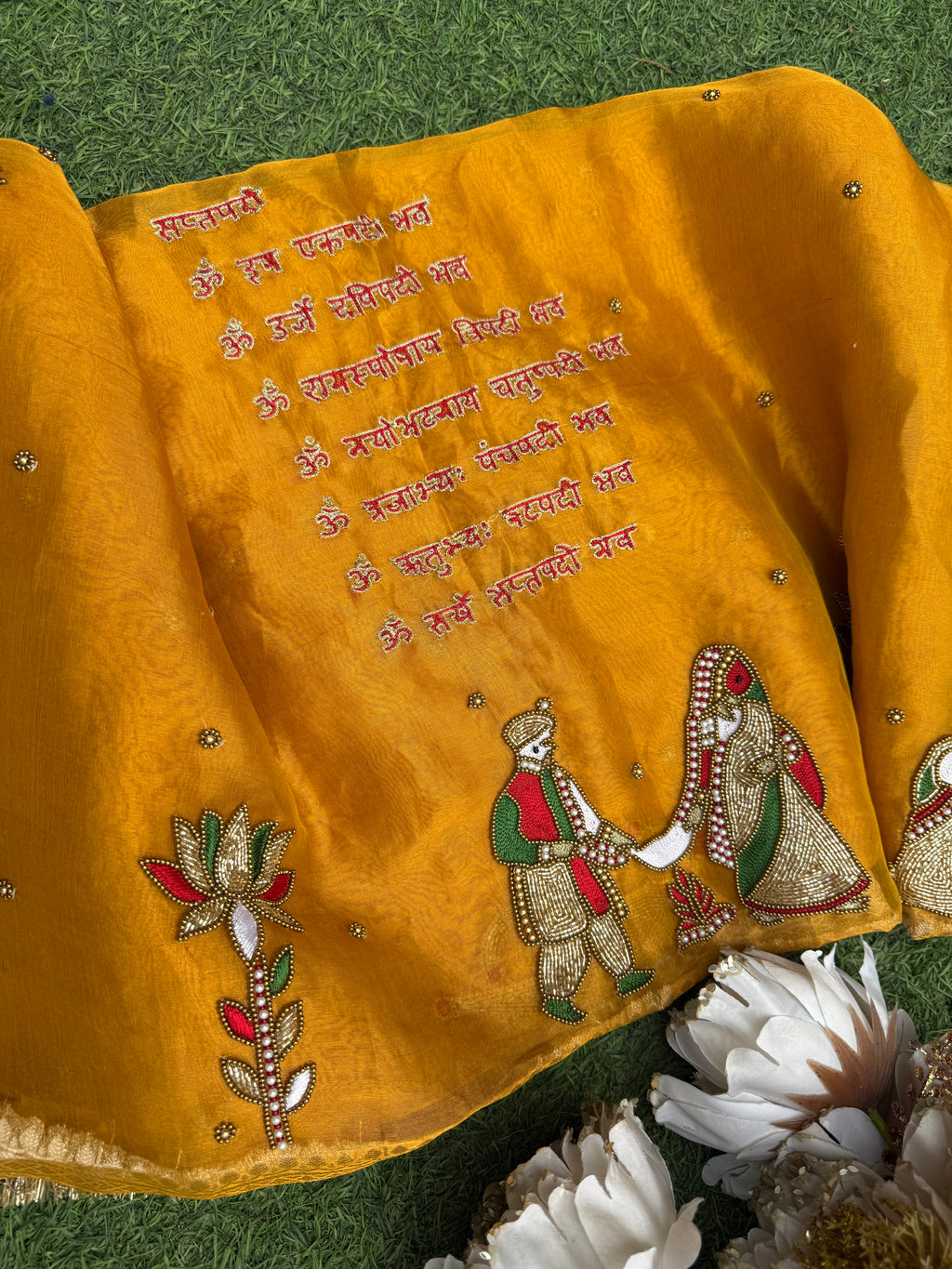 7 Phere Waali Saree - Pure Tissue Silk Saree With Hand Embroidery