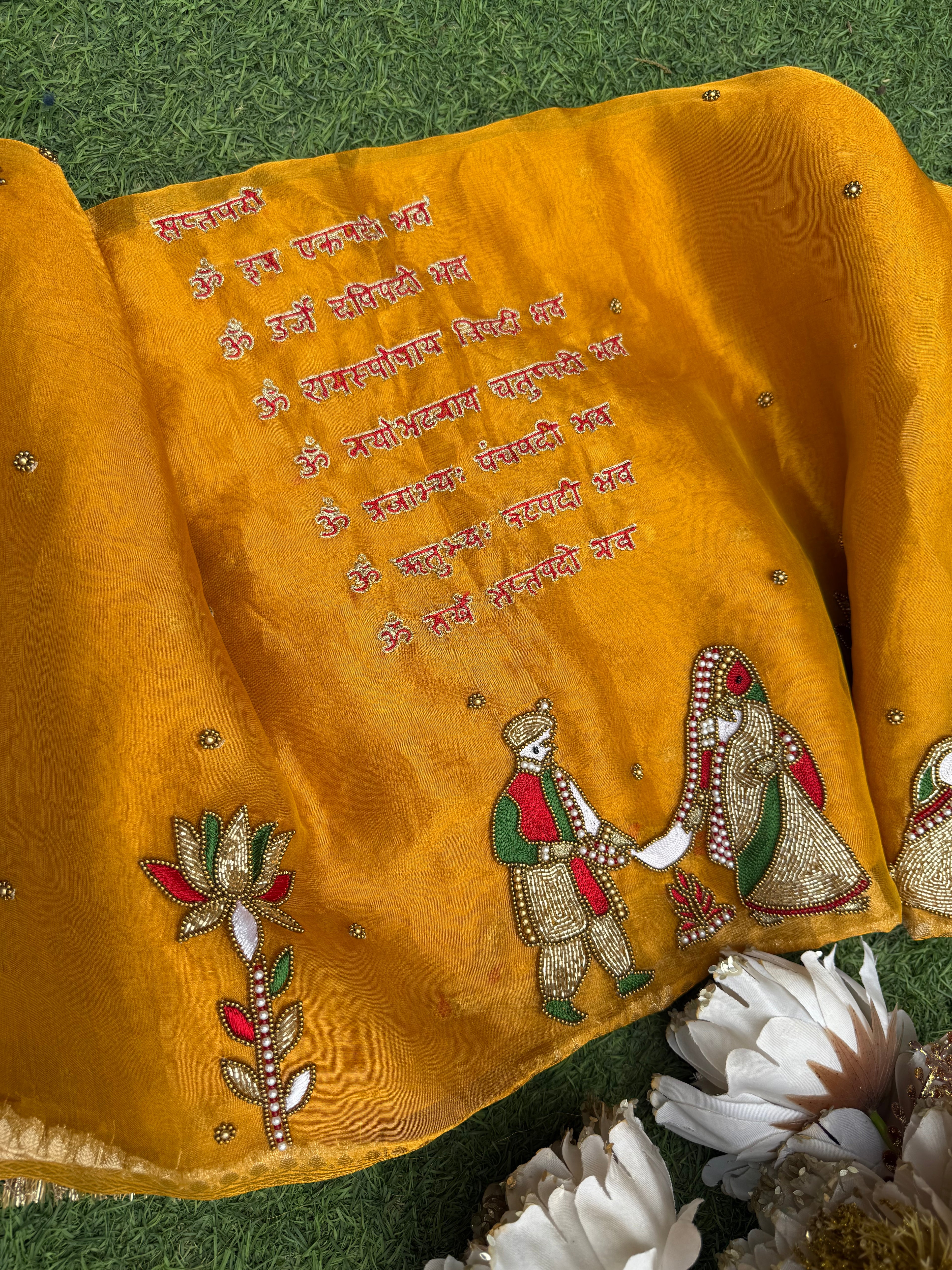 7 Phere Waali Saree - Pure Tissue Silk Saree With Hand Embroidery